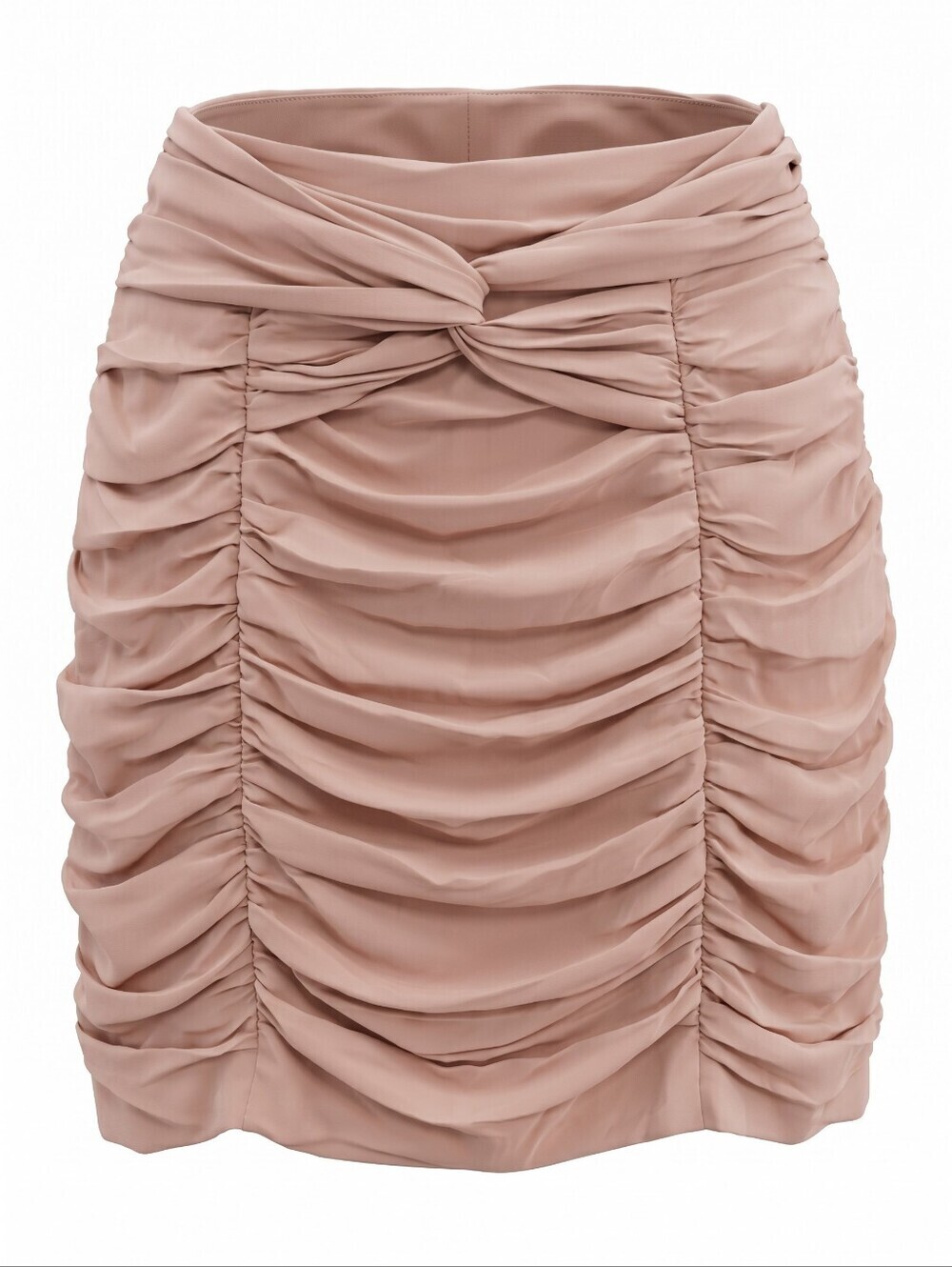 H & M Elegant Tan Ruched Skirt Mini Festival Feminine Evening